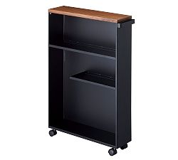 Open Box: Yamazaki Slim Rolling Bathroom Cart with Handle - Black