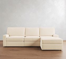 PB Comfort Square Arm Power Reclining Chaise Sectional (111"-125")