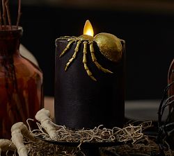 Premium Flickering Flameless Halloween Pillar Candle