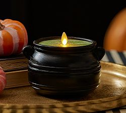 Premium Flickering Flameless Wax Cauldron Candle