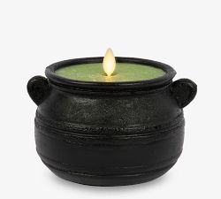Premium Flickering Flameless Wax Cauldron Candle