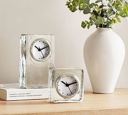 Slab Glass Desktop Clock