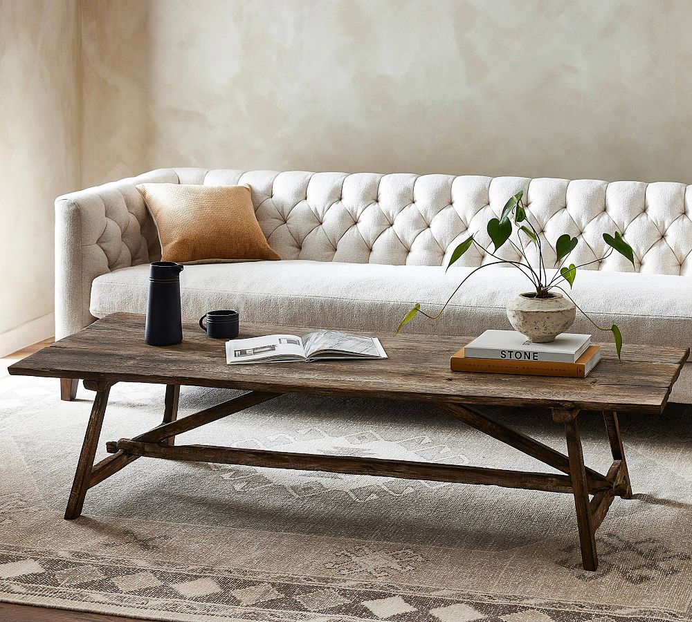Zetta Rectangular Coffee Table (70") by Pottery Barn