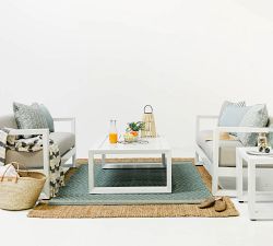 Canva Metal Rectangular Outdoor Coffee Table (54")