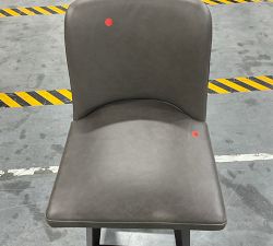 Open Box: Layton Leather Swivel Bar Stool (31.5") - Gravel Graphite, Mahogany