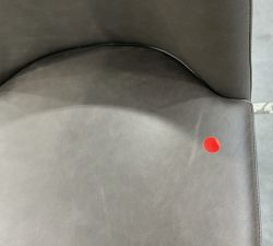 Open Box: Layton Leather Swivel Bar Stool (31.5") - Gravel Graphite, Mahogany