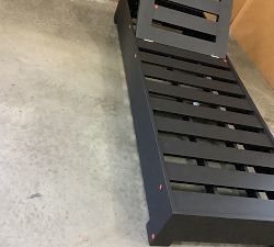 Open Box: Malibu Metal Platform Single Chaise Frame Only - Black