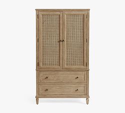 Open Box: Sausalito Cane Armoire, 40" - Seadrift