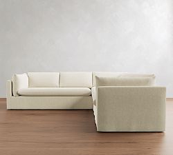 Palmetto Slipcovered 2-Piece L-Shaped Sectional (117")