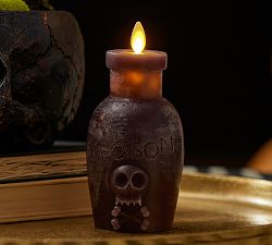 Premium Flickering Flameless Halloween Pillar Candle