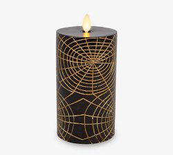 Luminara Premium Flickering Flameless Halloweed Pillar Candle