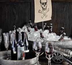 Glass Skull Wine Stopper