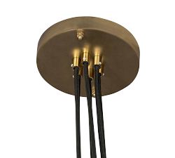 Lona Brass Round Chandelier (44")