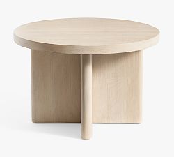 Open Box: Cayman Round Nesting Coffee Table (26"Diam.) - Biscotti 