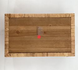 Open Box: Woven Rattan And Wood Boxes, Set of 2