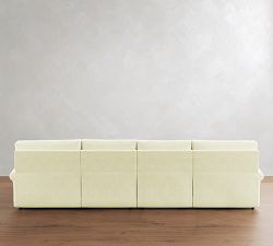PB Comfort Modern Roll Arm Power Reclining Double Chaise Sectional (148"-176")
