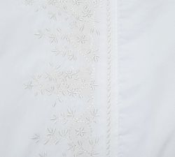 Kollin Cotton  Percale Embroidered Duvet Cover Set