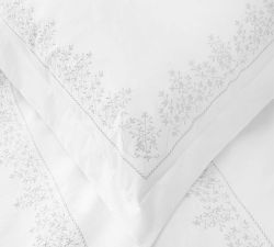 Kollin Cotton  Percale Embroidered Duvet Cover Set