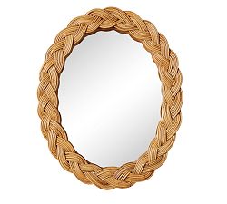Open Box: Mariama Handwoven Rattan Mirror, Oval - Natural