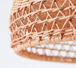 Augustus Round Rattan Floor Lamp (65")