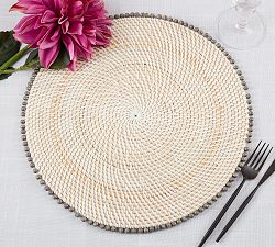 Beaded Table Placemats, Set of 4
