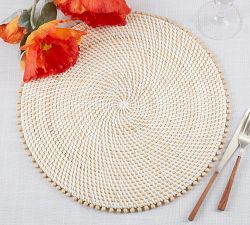 Beaded Table Placemats, Set of 4