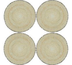 Beaded Table Placemats, Set of 4