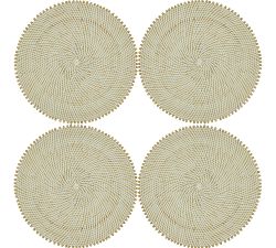 Beaded Table Placemats, Set of 4