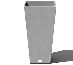 Open Box: All Weather Eco Hevea Tapered Tall Outdoor Planter, 16"W x 30"H - Charcoal