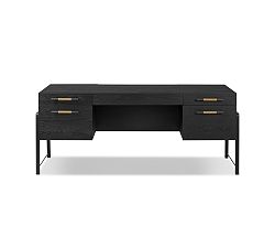 Open Box: Andes Executive Desk - Ebony Oak