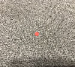 Open Box: Carmel Lounge Square Arm Upholstered Ottoman, Polyester Wrapped Cushions - Performance Boucle Metal