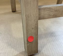 Open Box: Fenton Leather Bar Stool, Counter Height - Churchfield Ebony, Seadrift Frame