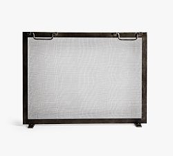 Open Box: Industrial Fireplace Screen, Small, 38" - Dark Bronze