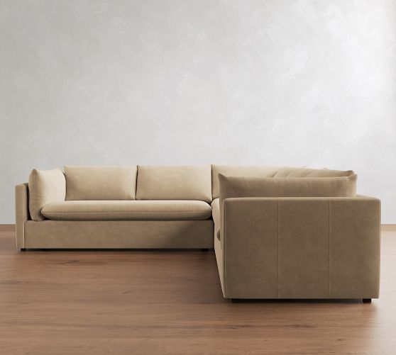Palmetto Leather 2-Piece L-Shaped Sectional (117") by Pottery Barn