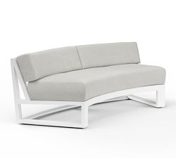 Canva Metal Curved Outdoor Sofa (69")