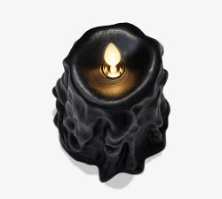 Premium Flickering Flameless Black Dripping Wax Candle