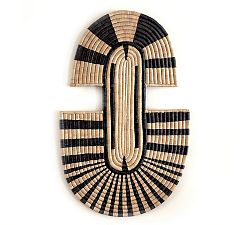 Open Box: Handwoven Abstract Mask, Style 2 - Black