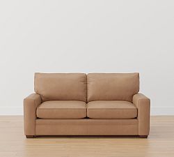 Open Box: Pearce Square Arm Leather Grand Sofa, 82" - Churchfield Taupe