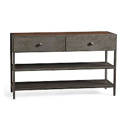 Open Box: Rustic 50" Reclaimed Wood Console Table, Rustic Natural