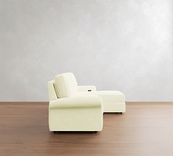 PB Comfort Modern Roll Arm Power Reclining Chaise Sectional (117"-131")