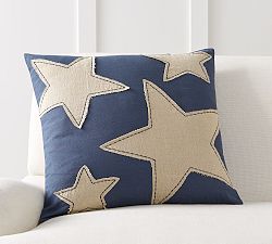 Star Applique Pillow Cover