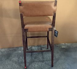 Open Box: Bromley Leather Bar Stool, 31.5"H - Sonoma Chestnut