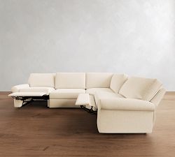 PB Comfort Roll Arm Power Reclining Reversible Wedge Sectional (122"-136")