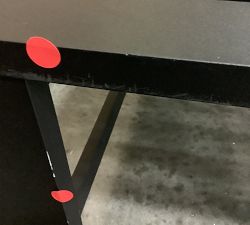 Open Box: Malibu Metal Rectangular Outdoor Coffee Table (45") - Black