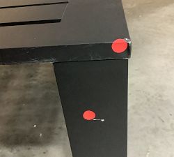 Open Box: Malibu Metal Rectangular Outdoor Coffee Table (45") - Black