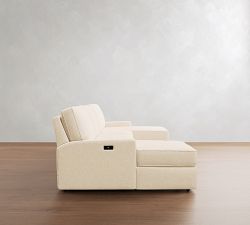 PB Comfort Square Arm Power Reclining Double Chaise Sectional (143"-171")