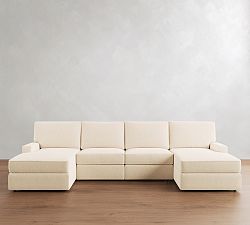 PB Comfort Square Arm Power Reclining Double Chaise Sectional (143"-171")