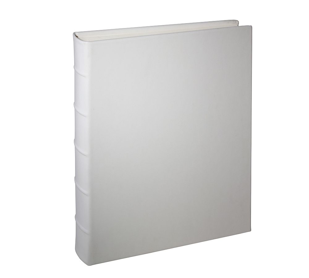 Leather Bound Photo Albums - Medium, White