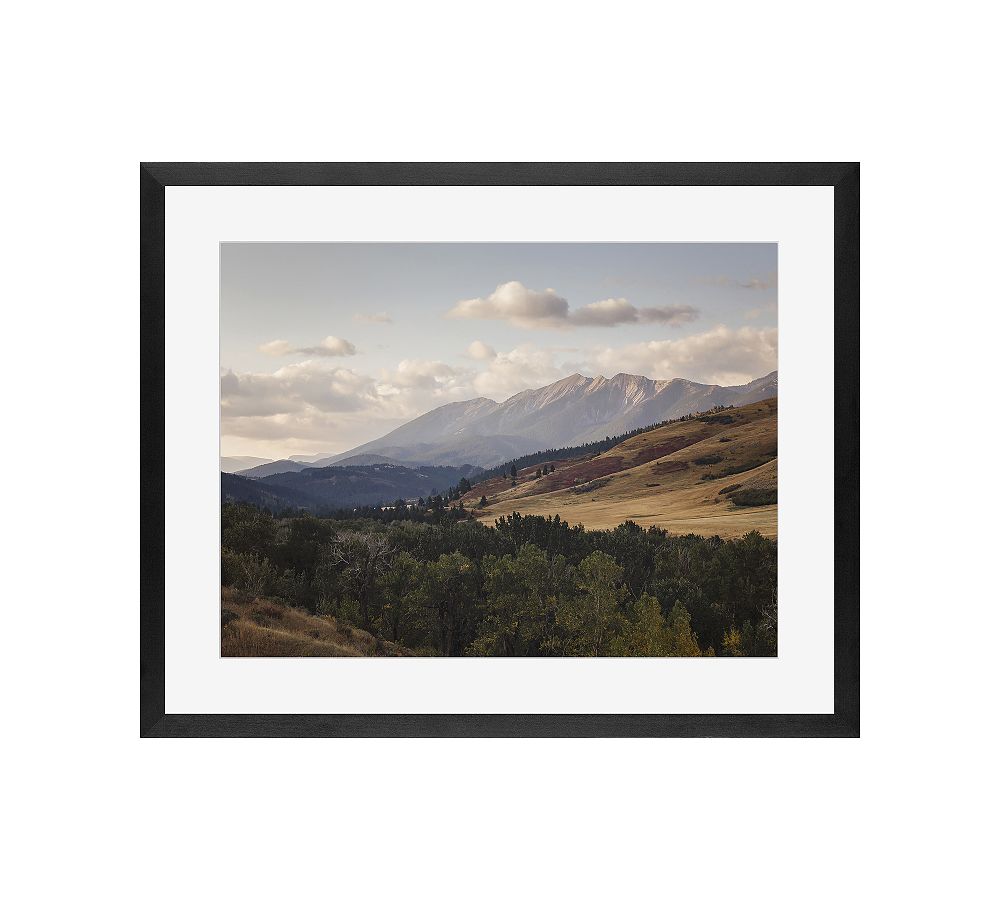 Montana Landscape by Jennifer Meyers - 20 x 16, Wood Gallery, Black, Mat