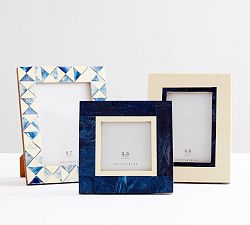 Open Box: Eclectic Bone Frames, Set of 3 - Navy/Ivory